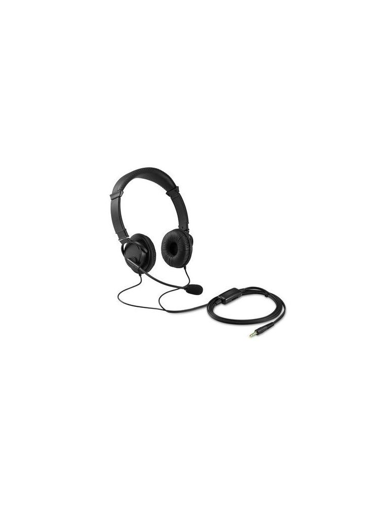Kensington K33597WW cască audio & cască cu microfon Căști Prin cablu Bandă de fixare pe cap Negru