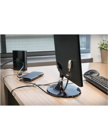 Kensington K64424WW cabluri cu sistem de blocare Negru, Argint 2,44 m Kensington - 2