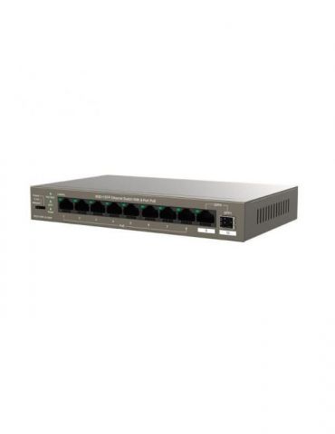 Tenda switch teg1110pf-8-102w 9ge+1sfp ethernet switch 8-port poe interfata: 8 Tenda - 1