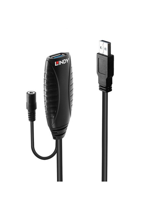 Lindy 43156 cabluri USB 10 m USB 3.2 Gen 1 (3.1 Gen 1) USB A Negru Lindy - 1