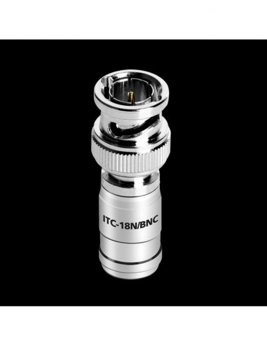 Mufa bnc pentru cablu coaxial audioquest itc-18n/bnc nickel cod 68-011-04 Audioquest - 1