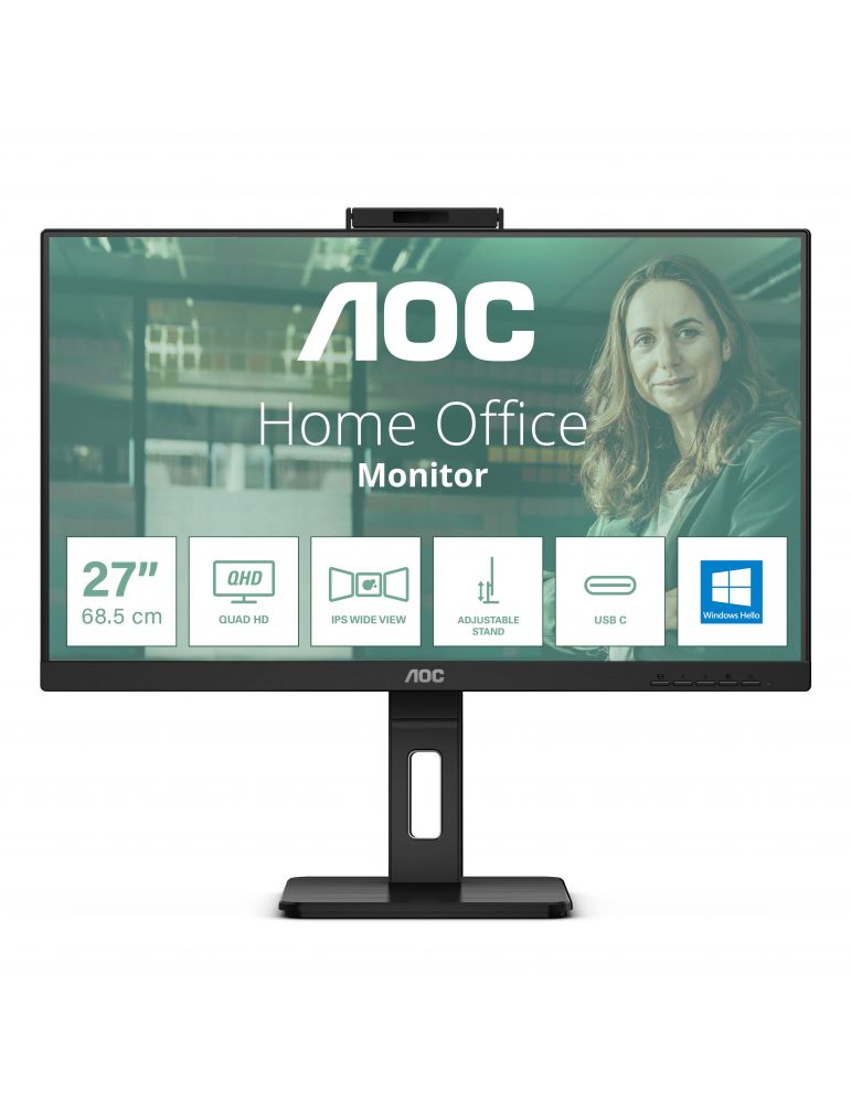 Computer Monitors Monitor AOC Q27P3QW, 27inch, Quad HD, 75Hz, 4ms, negru