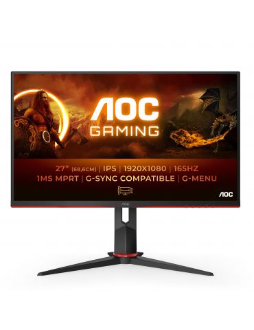 AOC 27G2SPU/BK monitoare LCD 68,6 cm (27") 1920 x 1080 Pixel Full HD Negru, Roşu Aoc - 1