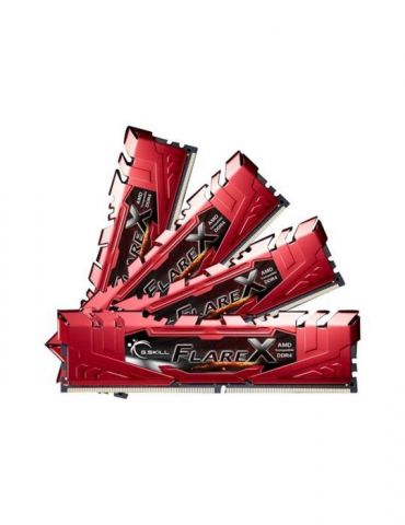 G.Skill Flare X series - DDR4 - kit - 32 GB: 4 x 8 GB - DIMM 288-pin - 2400 MHz / PC4-19200 - unbuffered G.skill - 1 - Tik.ro