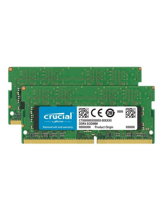 Crucial - DDR4 - kit - 32 GB: 2 x 16 GB - SO-DIMM 260-pin - unbuffered Crucial - 1