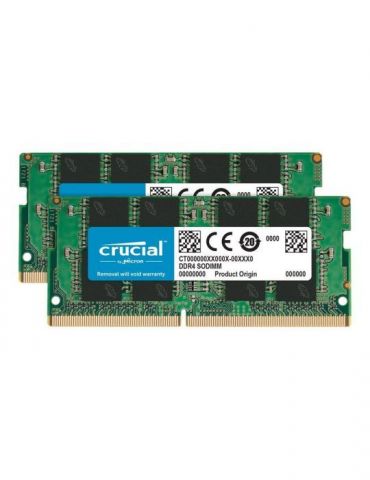 Crucial - DDR4 - 64 GB: 2 x 32 GB - SO-DIMM 260-pin - unbuffered Crucial - 1 - Tik.ro