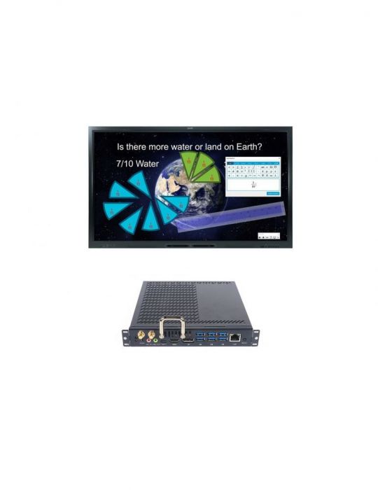 Pachet interactiv cu display smart board® sbid-gx186 si ops intel@11th gen i5-1135g7 ddr4 4g ram ssd 128gb win11 pro Smart techn