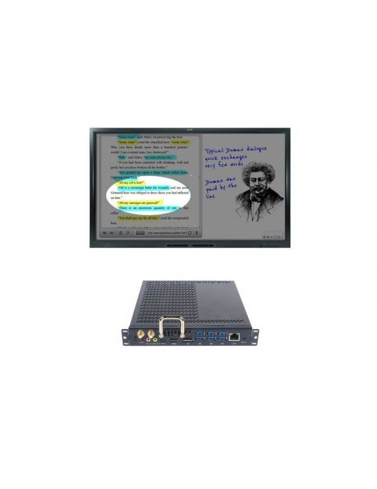 Pachet interactiv cu display smart board® sbid-gx165 si ops intel@11th gen i5-1135g7 ddr4 4g ram ssd 128gb win11 pro Smart techn