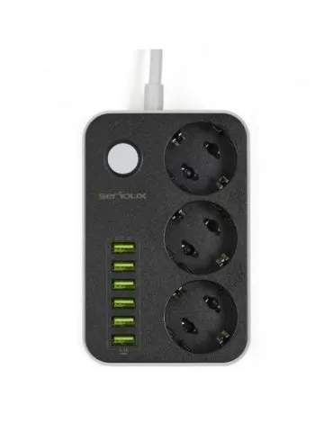Prelungitor cu protectie serioux 3 prize schuko input 100-240v 50- Serioux - 1 - Tik.ro