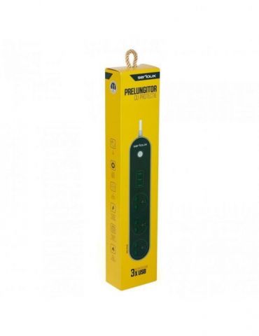 Prelungitor cu protectie serioux 3 prize universale input 100-240v50- 60hzoutput Serioux - 1