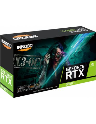 Placa video Inno3D nVidia GeForce RTX 3090 Ti X3 OC LHR 24GB, GDDR6X, 384bit Inno3d - 3