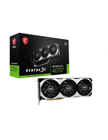 MSI GeForce RTX 4070 Ti VENTUS 3X 12G OC NVIDIA 12 Giga Bites GDDR6X Msi - 1 - Tik.ro