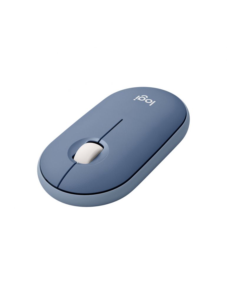 Mouse Optic Logitech Pebble M350, Bluetooth/USB Wireless, Blueberry