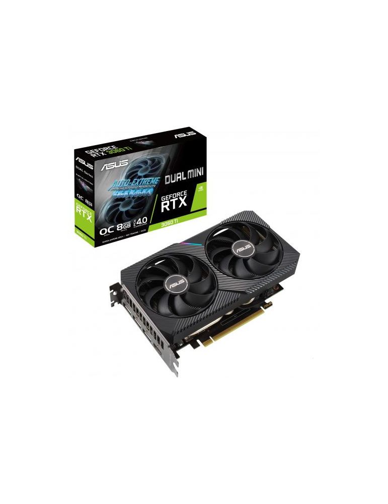 Placa video ASUS nVidia GeForce RTX 3060 Ti Dual MINI OC LHR 8GB, GDDR6, 256bit