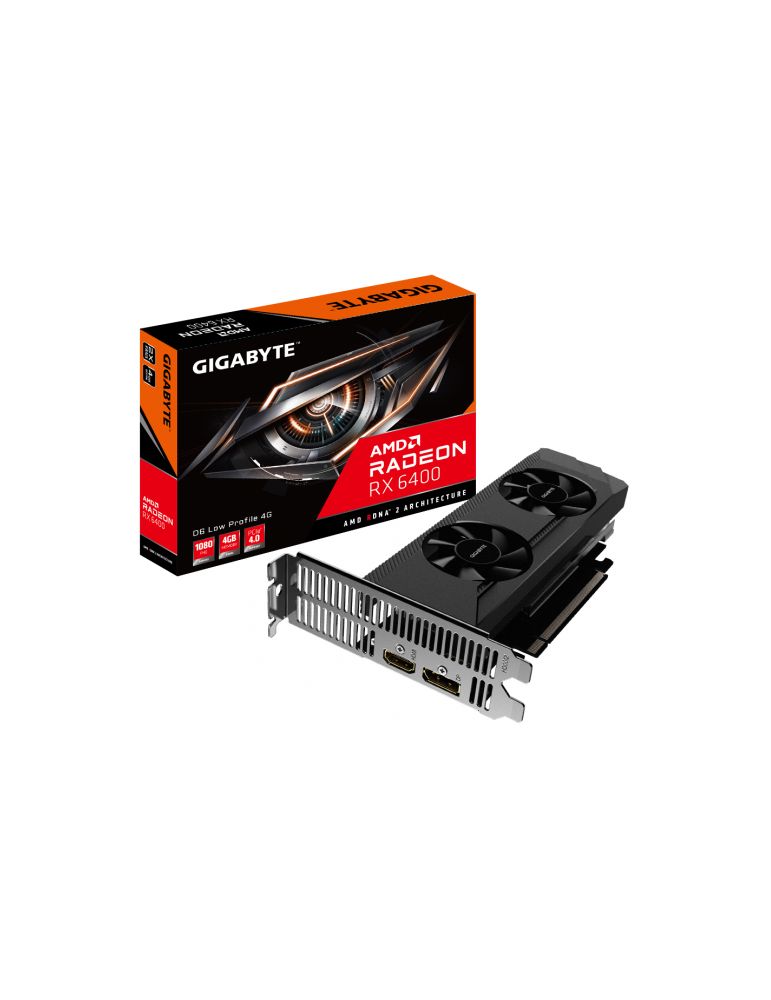 Placa video Gigabyte AMD Radeon RX 6400 D6 4GB, GDDR6, 64bit, Low Profile