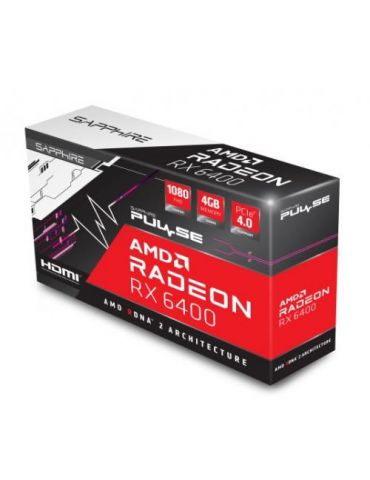 Placa video Sapphire AMD Radeon RX 6400 Pulse 4GB, GDDR6, 64bit, Low Profile Sapphire - 7
