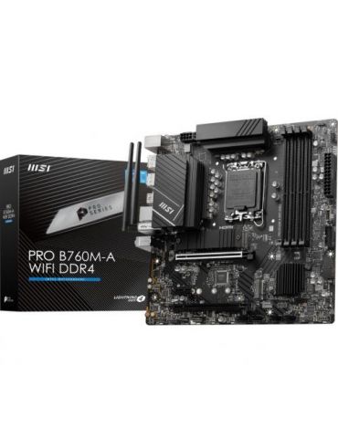 Placa de baza MSI PRO B760M-A WIFI DDR4, Intel B760, Socket 1700, mATX Msi - 2