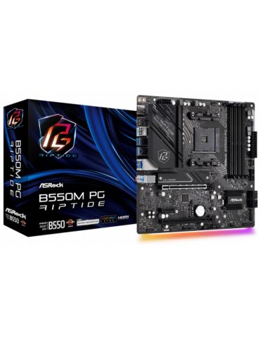 Placa de baza ASRock B550M PG RIPTIDE, AMD B550, Socket AM4, mATX Asrock - 1