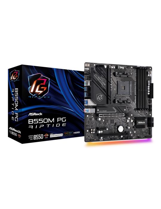 Placa de baza ASRock B550M PG RIPTIDE, AMD B550, Socket AM4, mATX Asrock - 1