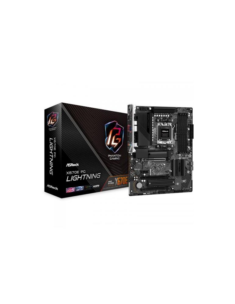 Placa de baza ASRock X670E PG LIGHTNING, AMD X670E, Socket AM5, ATX