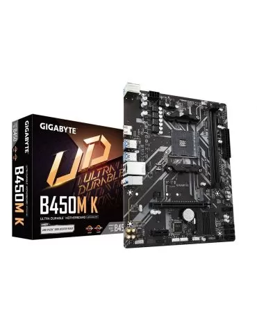 Gigabyte B450M K (rev. 1.0) AMD B450 Mufă AM4 micro-ATX Gigabyte - 1 - Tik.ro