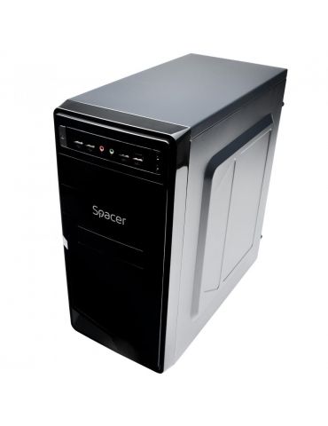 Carcasa  spacer mini tower matx moon 450 (230w for 450w desktop pc) usb 2.0 x 4 jack 3.5mm x 2  spc-moon Spacer - 1