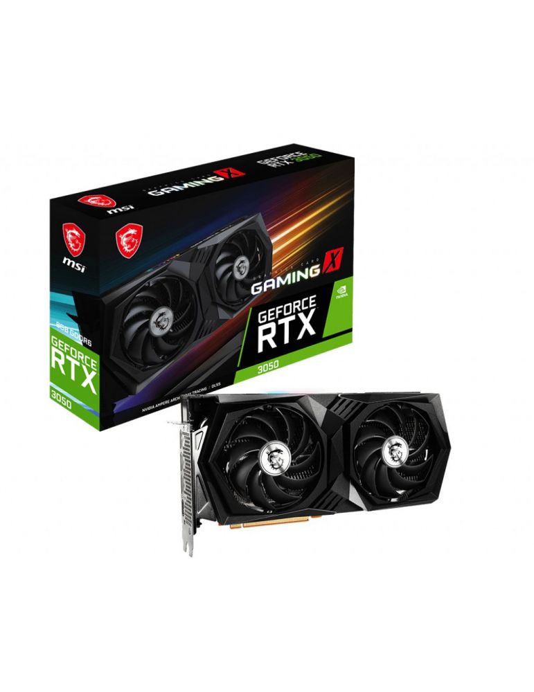 MSI GeForce RTX 3050 GAMING X 8G NVIDIA GeForce RTX 3050 8 Giga Bites GDDR6