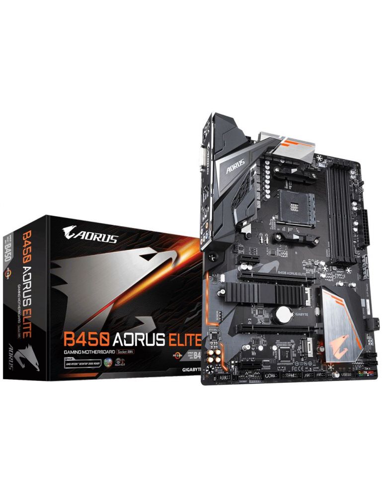 Placa de baza Gigabyte AORUS B450 ELITE, AMD B450, socket AM4, ATX