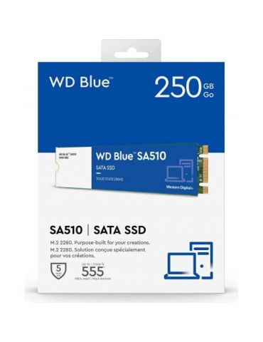 SSD Western Digital Blue SA510 250GB, SATA3, M.2 Wd - 2