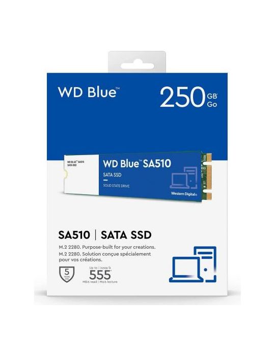 SSD Western Digital Blue SA510 250GB, SATA3, M.2 Wd - 2