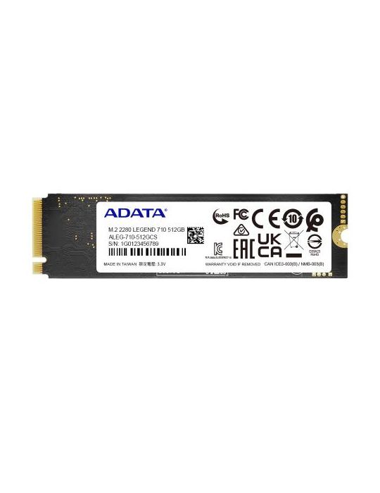 SSD Adata LEGEND 710 512GB, PCI Express 3.0 x4, M.2  - 2