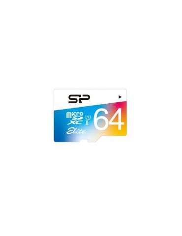 Silicon Power Elite 64 Giga Bites MicroSDXC UHS-I Clasa 10