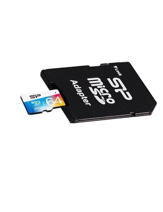Silicon Power Elite 64 Giga Bites MicroSDXC UHS-I Clasa 10