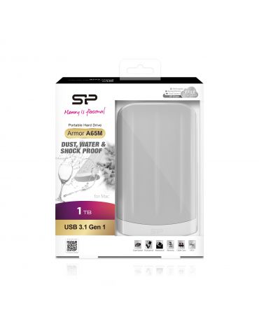 Silicon Power Armor A65M hard-disk-uri externe 1000 Giga Bites Gri