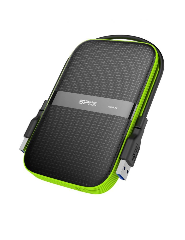 Silicon power Hard Disk extern Silicon Power Armor A60, 2TB, USB 3.0, 2.5 inch, Black-Green
