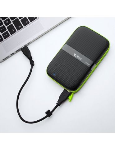 Silicon Power Armor A60 hard-disk-uri externe 2000 Giga Bites Negru