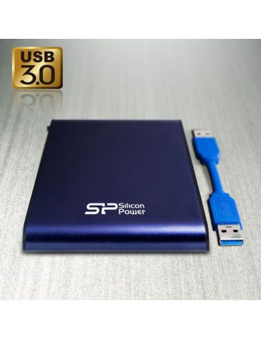 Silicon Power Armor A80 hard-disk-uri externe 2000 Giga Bites Albastru