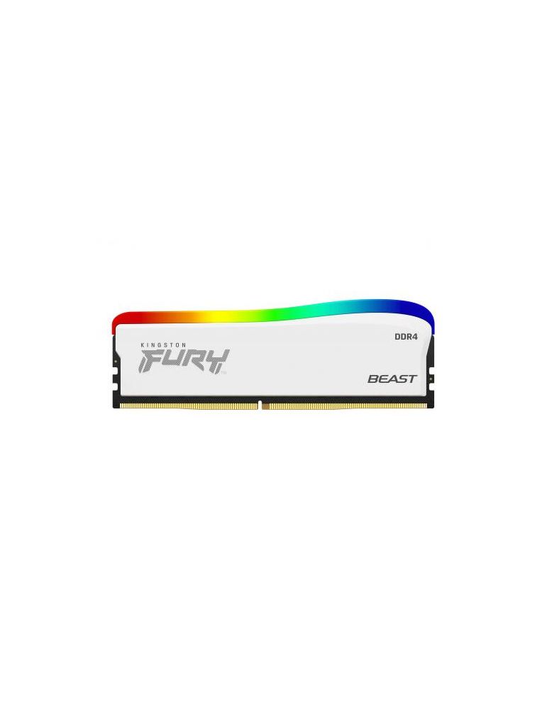Memorie Kingston Fury Beast RGB Special Edition White 16GB, DDR4-3600MHz, CL18