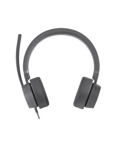 Lenovo GXD1C99243 cască audio & cască cu microfon Căști Prin cablu Bandă de fixare pe cap Apeluri Muzică USB tip-C Gri