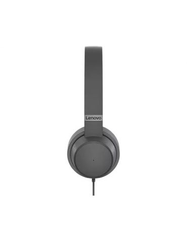 Lenovo GXD1C99243 cască audio & cască cu microfon Căști Prin cablu Bandă de fixare pe cap Apeluri Muzică USB tip-C Gri