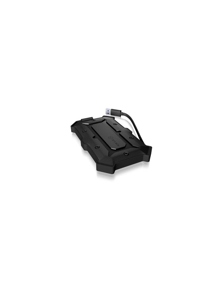 Caracasa externa IcyBox, rezistenta la apa pentru disc 2.5'' SATA HDD/SSD, negru