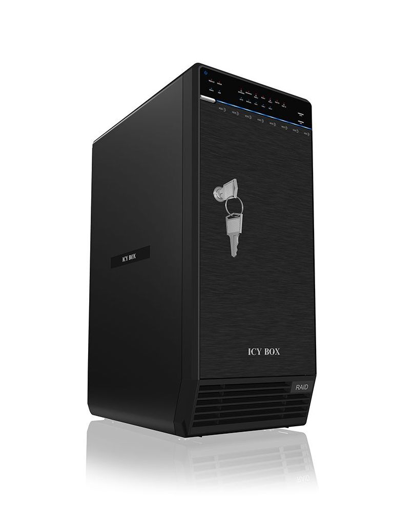 Rack HDD Raidsonic IcyBox, SATA3, USB 3.0 + eSATA, 8x3.5inch, negru