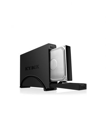 ICY BOX IB-366StU3+B Cutie protecție HDD SSD Negru 3.5"