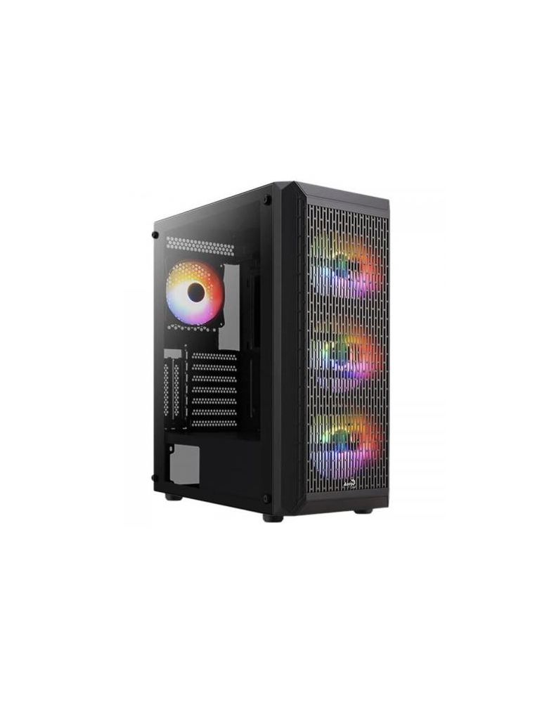 Carcasa Aerocool Beam V2 RGB, Fara sursa, Negru