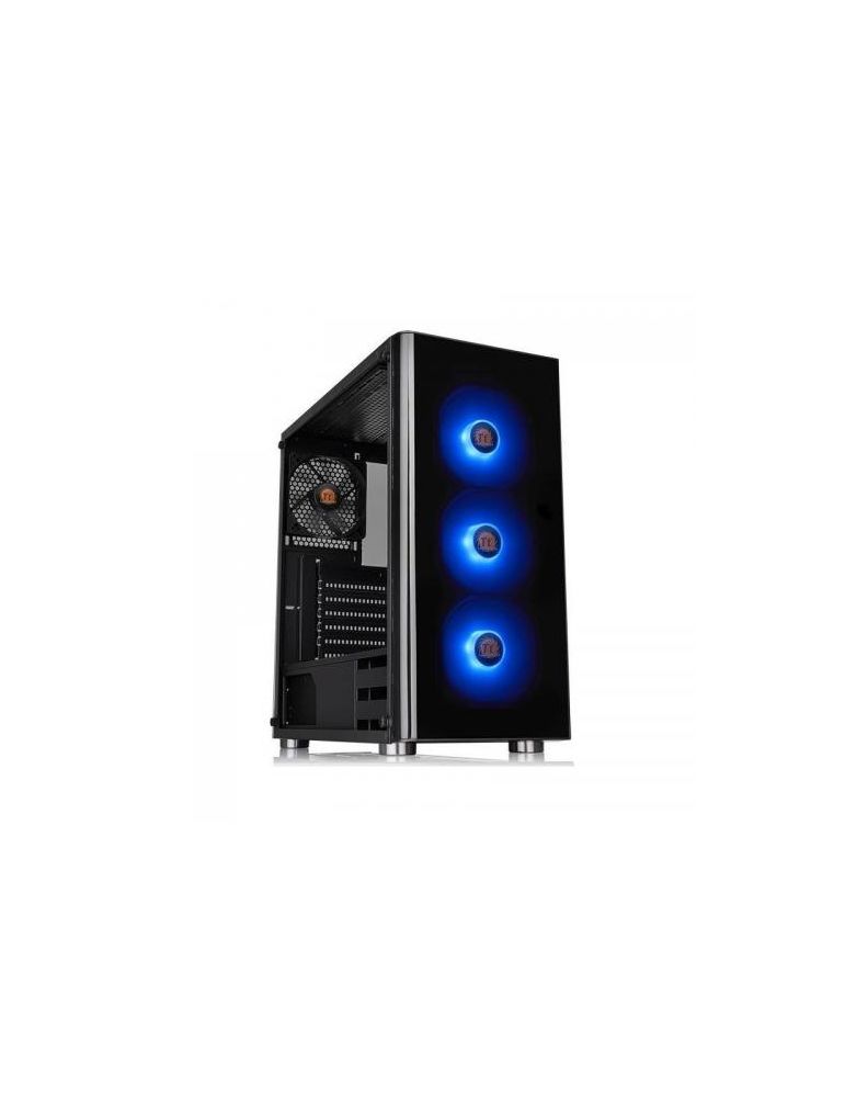 Carcasa Thermaltake V200 Tempered Glass RGB, Fara sursa, Negru