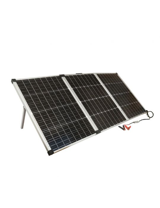 Panou solar 240W portabil fotovoltaic monocristalin tip valiza cu cablu de conectare si regulator tensiune 12/24V 20Ah 2 USB-uri