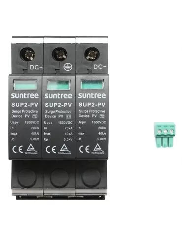 Descarcator la supratensiune cu semnalizare pentru sisteme fotovoltaice DC 3P tip C 1500VDC Suntree SUNTREE - 1 - Tik.ro