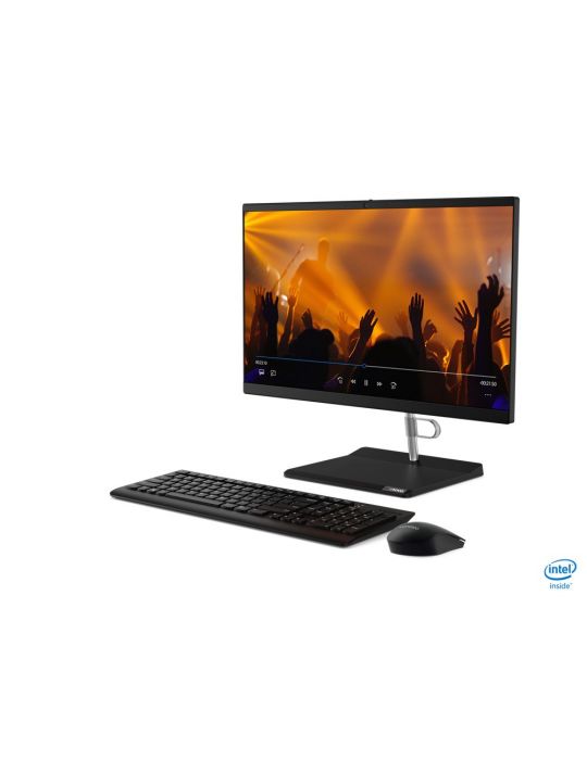 Desktop lenovo all-in-one cpu i5-10400t monitor 23.8 inch intel uhd graphics 630 memorie 8 gb ssd 256 gb unitate optica tastatur