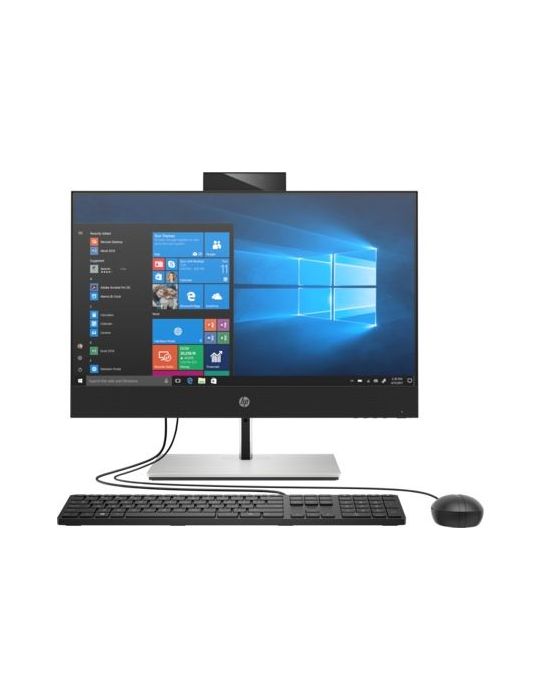 Desktop hp all-in-one cpu i5-10500t monitor 23.8 inch intel uhd graphics 630 memorie 8 gb ssd 512 gb tastatura windows 10 pro 1c