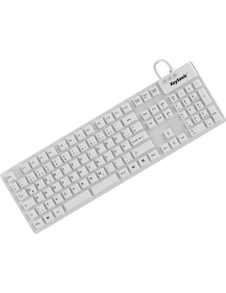 KeySonic KSK-8030IN tastaturi USB QWERTZ Germană Alb